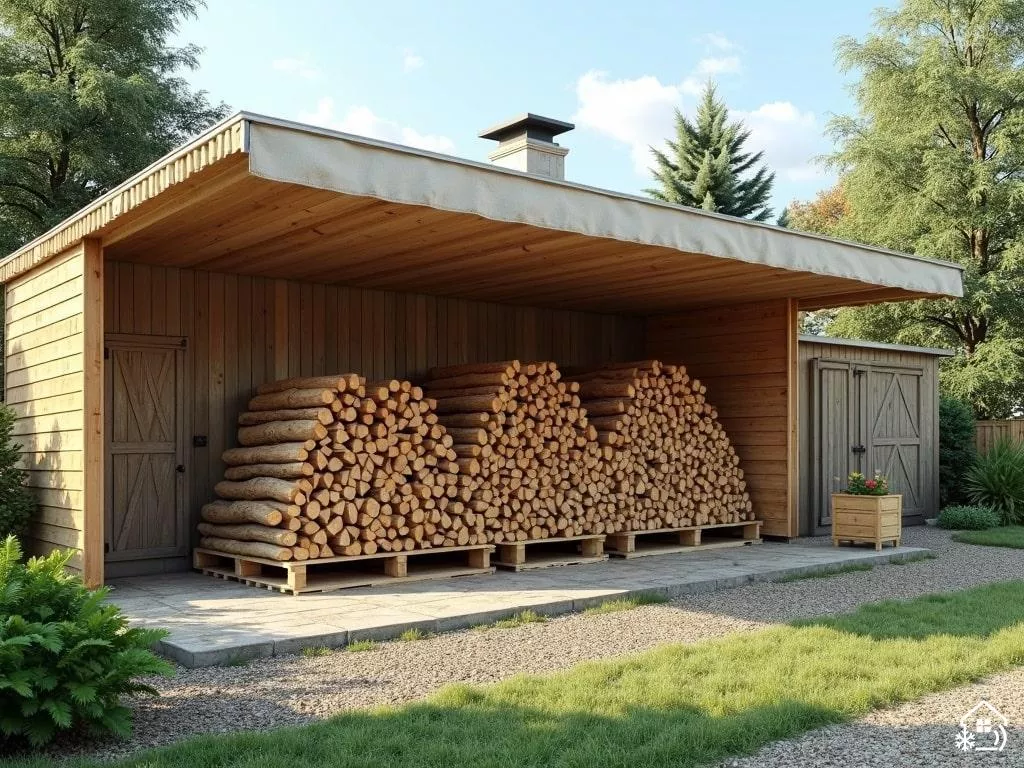 Stockage du bois de chauffage : à quelle distance de l'habitation l'entreposer et combien de temps le garder ?