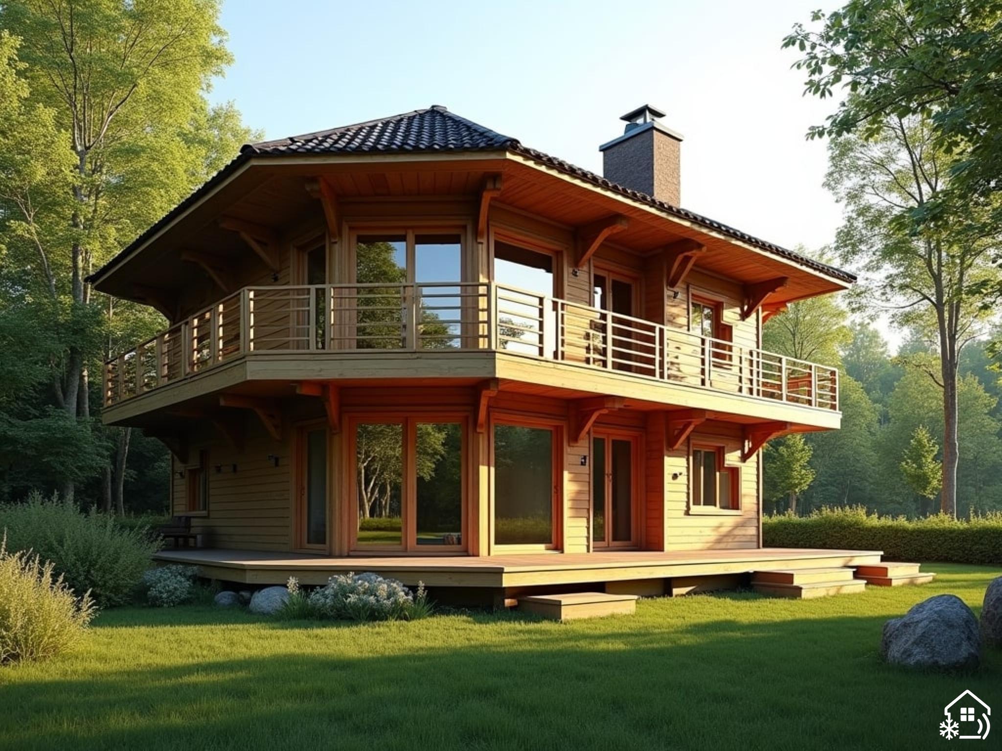 Maison Octogonale En Bois
